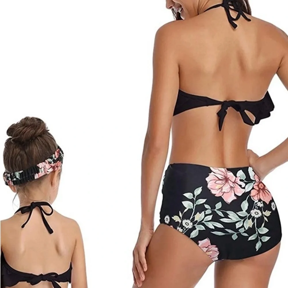 Family Matching Swimsuits - Mommy and Me Swim Suits 2 x Two Piece Swimming Suits - Picture 3 of 14